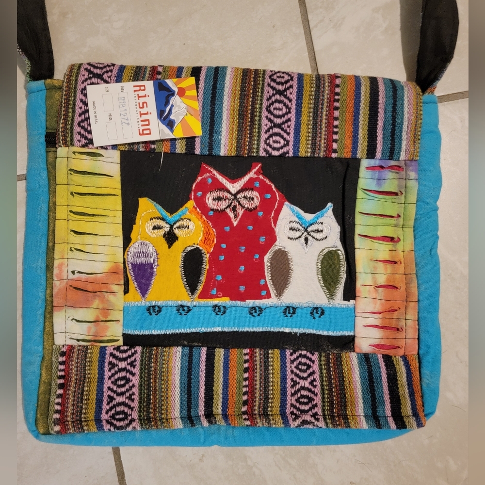 Colorful Owl Patterned Women's Bag